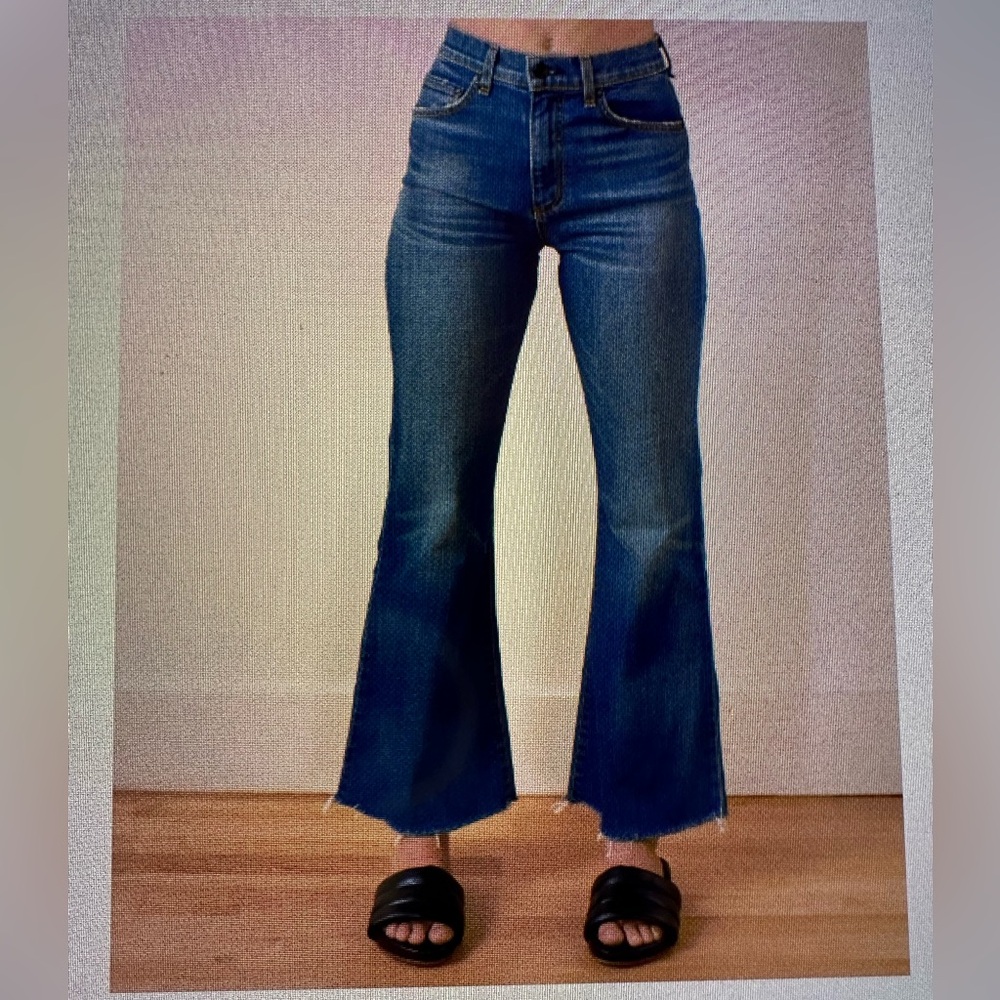 ASKK NY Blue Denim with Orange Stitching. High Rise.Size 26.